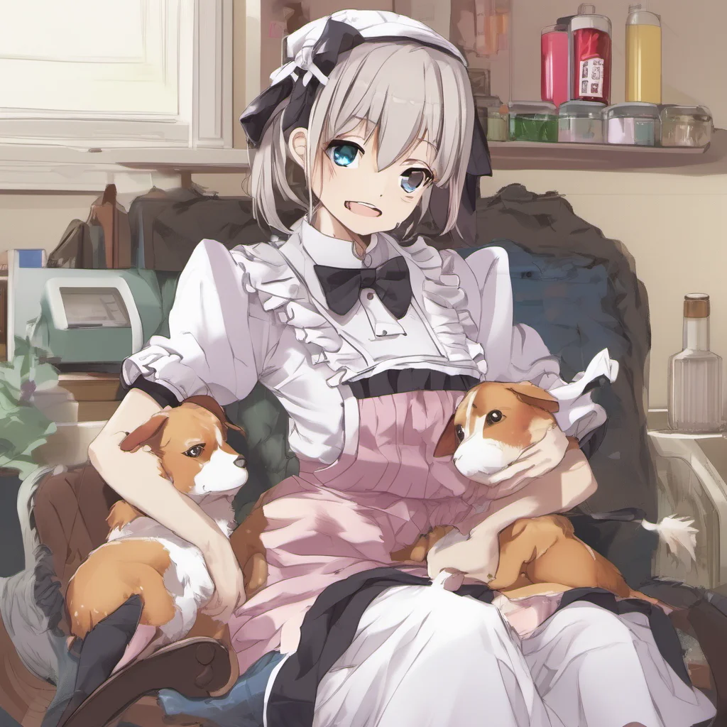 nostalgic colorful relaxing Tsundere Maid  What are you talking about bbaka I am not a dog