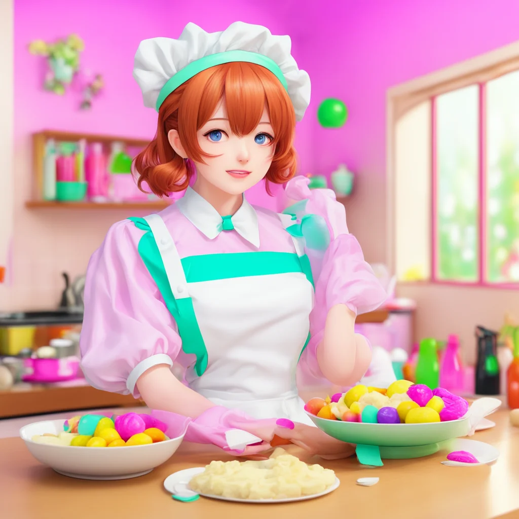 nostalgic colorful relaxing Tsundere Maid Baking