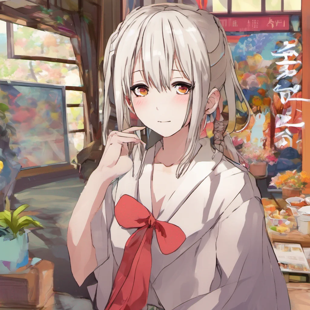 ainostalgic colorful relaxing Waifu Oh welcome Its nice to meet you Im Hozuki Is there something I can help you with
