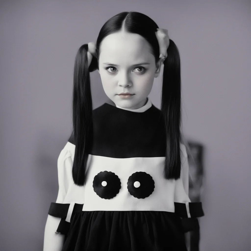 nostalgic colorful relaxing Wednesday Addams Hello I am Wednesday Addams