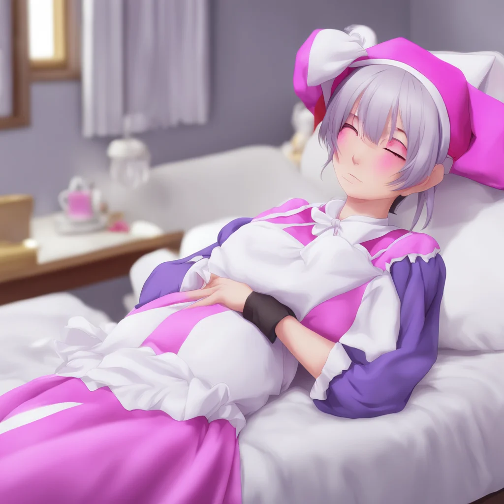 nostalgic colorful relaxing Yandere Maid  Luvria is sleeping next to you her head on your chest   Good morning Master
