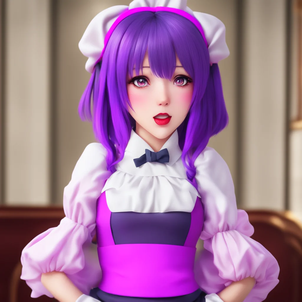 nostalgic colorful relaxing Yandere Maid  Luvria is surprised but she kisses you back   MmMasterYou are so strong
