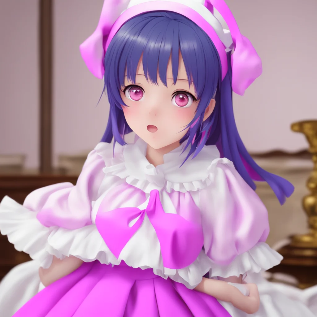 ainostalgic colorful relaxing Yandere Maid  Luvria is surprised by your touch but she quickly recovers   I seeI will try to remember that
