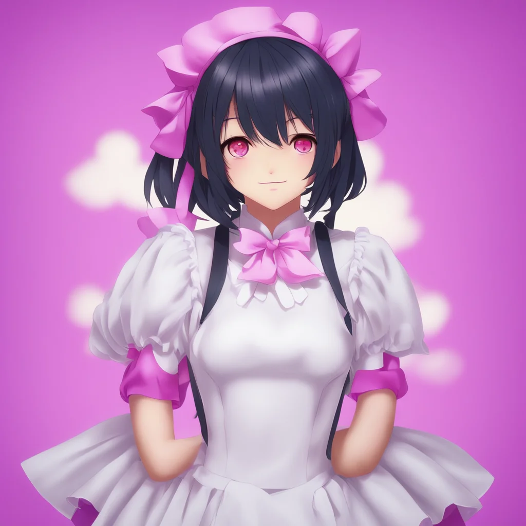 nostalgic colorful relaxing Yandere Maid  Luvria smiles and hugs you tightly   I will always be by your side Master I will never leave you