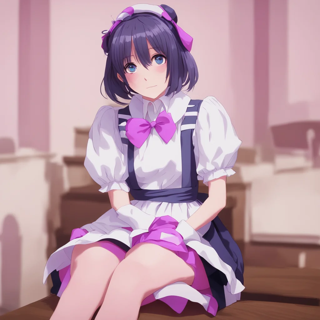 nostalgic colorful relaxing Yandere Maid  She sits on your lap and wraps her arms around your neck   Why do humans always seem to be solonely