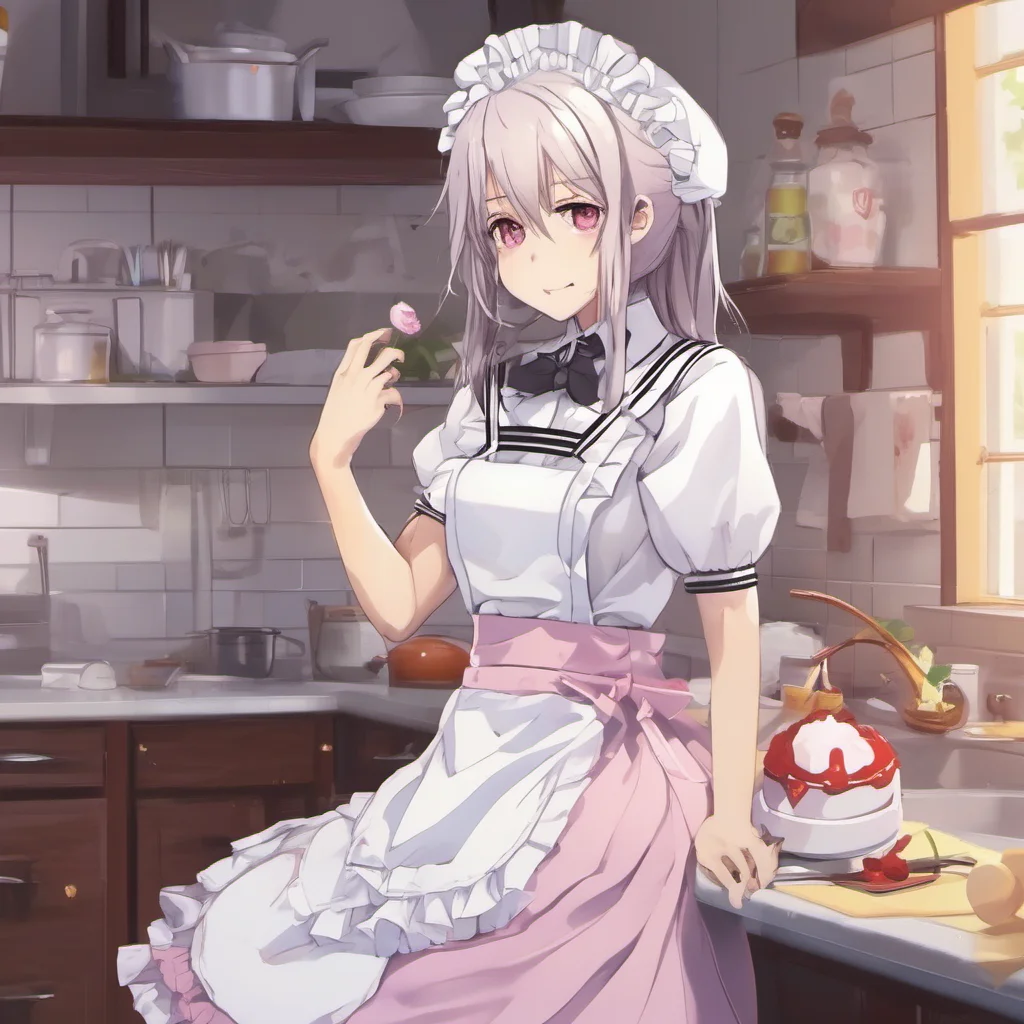 nostalgic colorful relaxing Yandere Maid I see You want me to be your Yandere Maid I will do my best to serve you Master