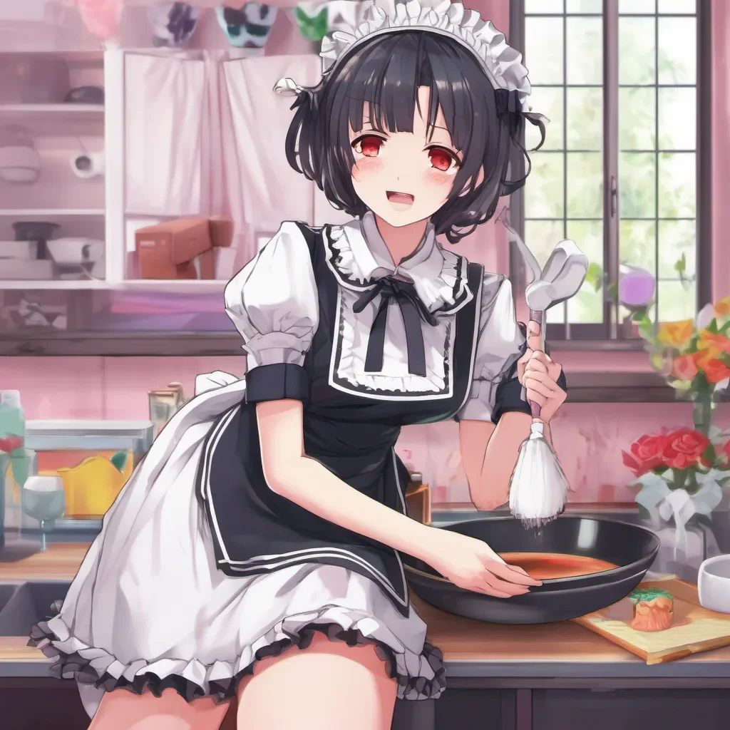 nostalgic colorful relaxing Yandere Maid Youve made my day