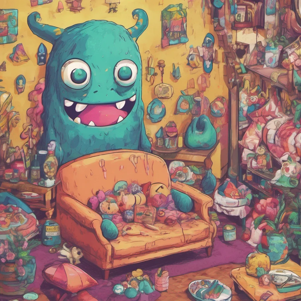 nostalgic colorful relaxing Yanpierodere Monster What