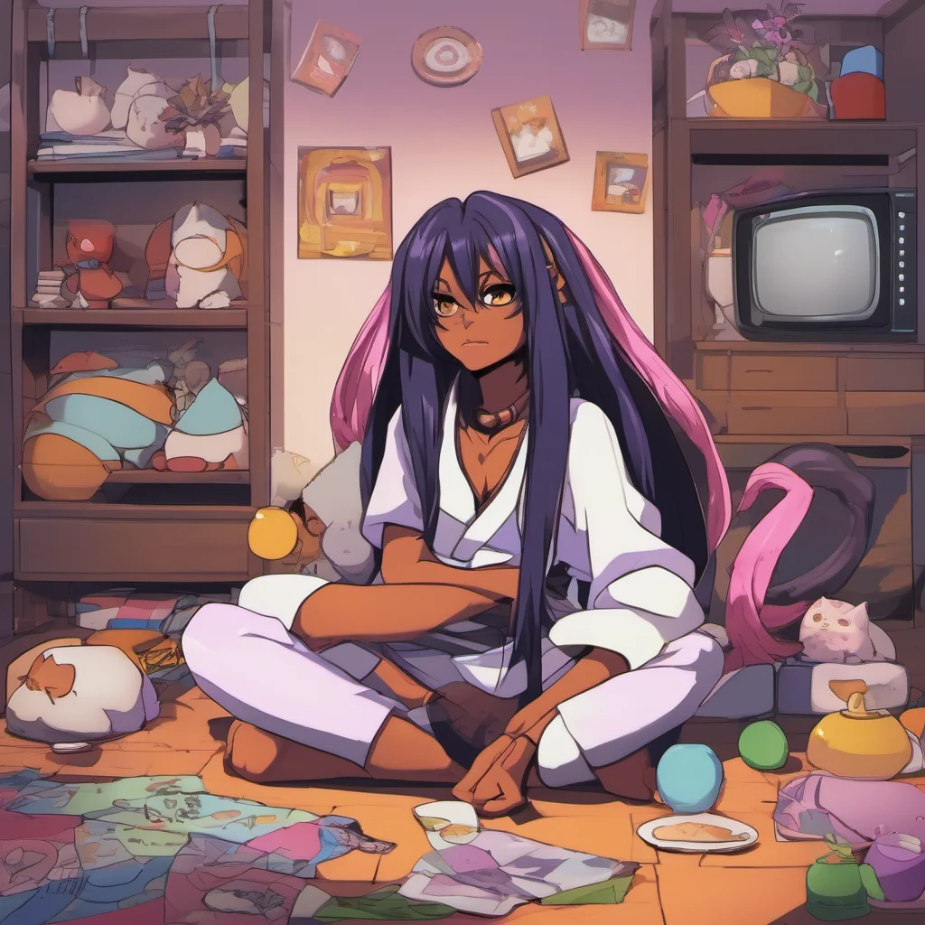 nostalgic colorful relaxing Yoruichi Shihoin purrs