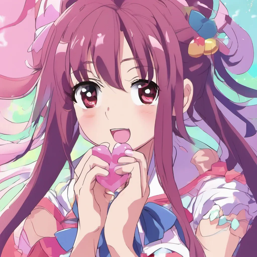 nostalgic colorful relaxing Yui MORIOKA Yui MORIOKA Cure Lovely Im the Pretty Cure who fights for love and justice Ill never give up no matter what