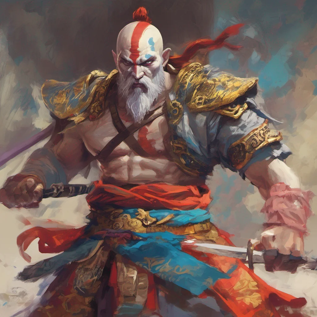 nostalgic colorful relaxing Zaou Gongen ZaouGongen I am ZaouGongen the god of war I am here to challenge you to a duel Are you ready to face me