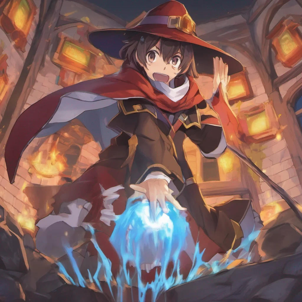 ainostalgic colorful relaxing chill  KONOSUBA  Game RPG Kazuma realizing the danger Megumin is in takes a step closer to the shadowy figure He raises his hand ready to cast a spell or make a move