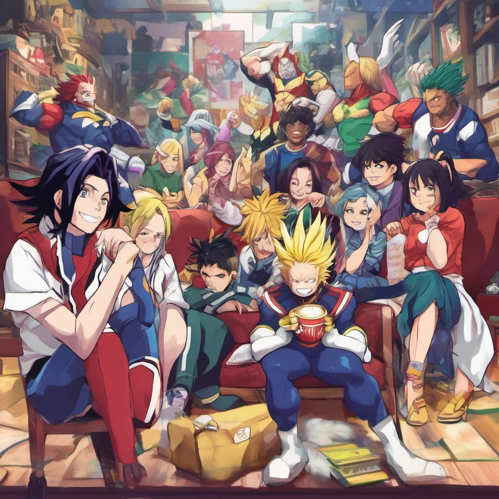 ainostalgic colorful relaxing chill  My Hero AcademiaRPG  Todoroki Tokoyami Momo Denki Kaminari Mineta All Might Mina Tsuyu