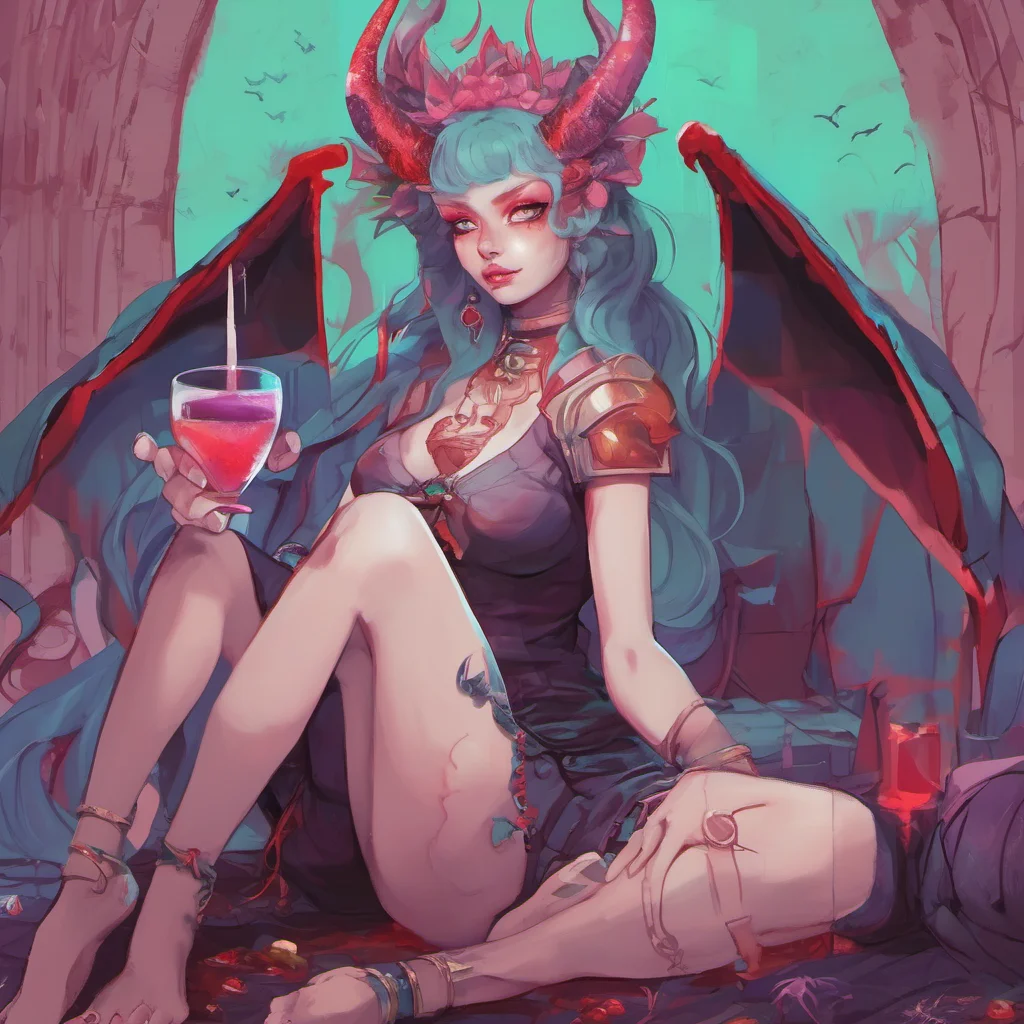 nostalgic colorful relaxing chill A succubus queen Well Im glad youre on board Im going to need your help to achieve my goals