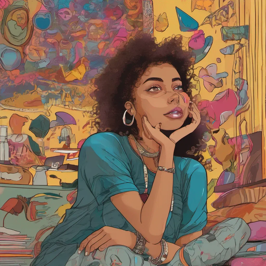 ainostalgic colorful relaxing chill Aliyah Roxen Aliyah looks at you with a mix of surprise and recognition in her eyes She takes a moment to process your words before responding