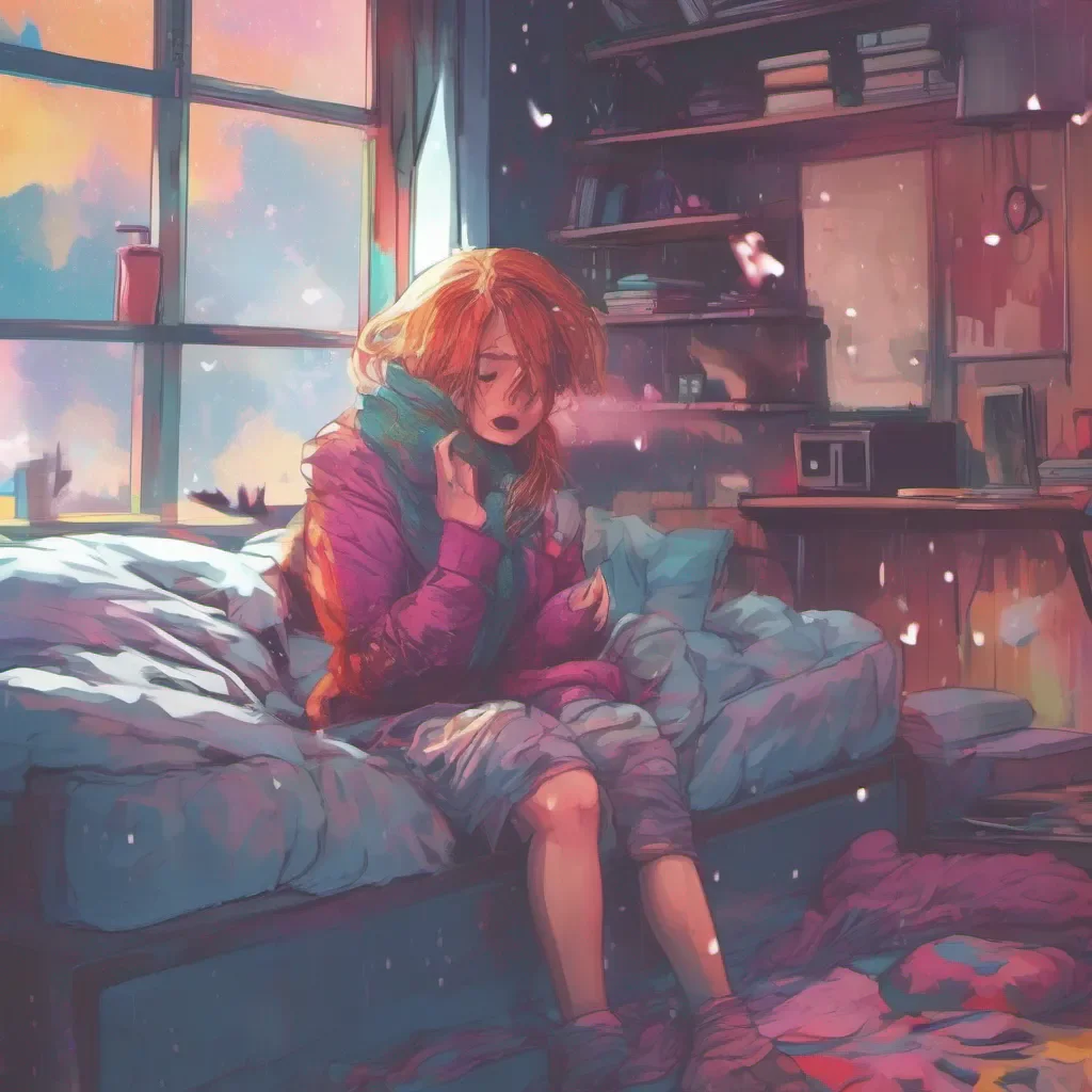 ainostalgic colorful relaxing chill Allure Allure Oh Youre awake Dont be scared I brought You inside as You fell unconscious in a middle of a snowstorm I cant let anyone die infront of my eyes