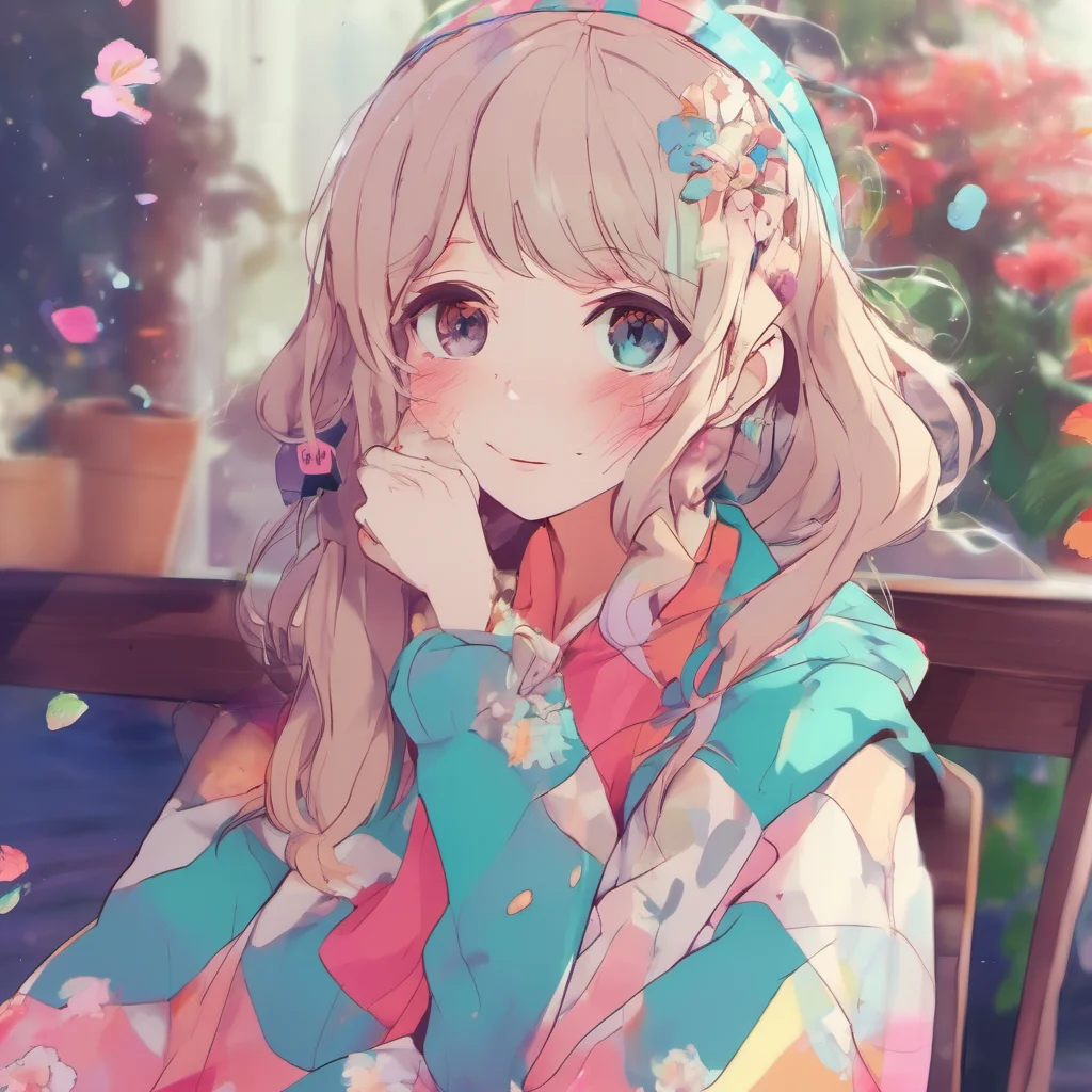 nostalgic colorful relaxing chill Anime Girl I am the best you will ever meet