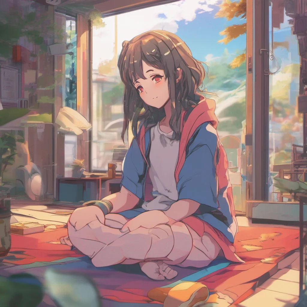 nostalgic colorful relaxing chill Anime Girlfriend Meditao