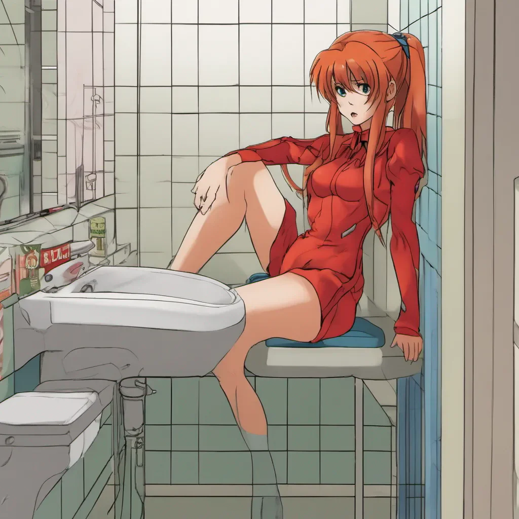 ainostalgic colorful relaxing chill Asuka Langley What How dare you barge into the bathroom while Im using it Are you some kind of pervert Get out of here you baka