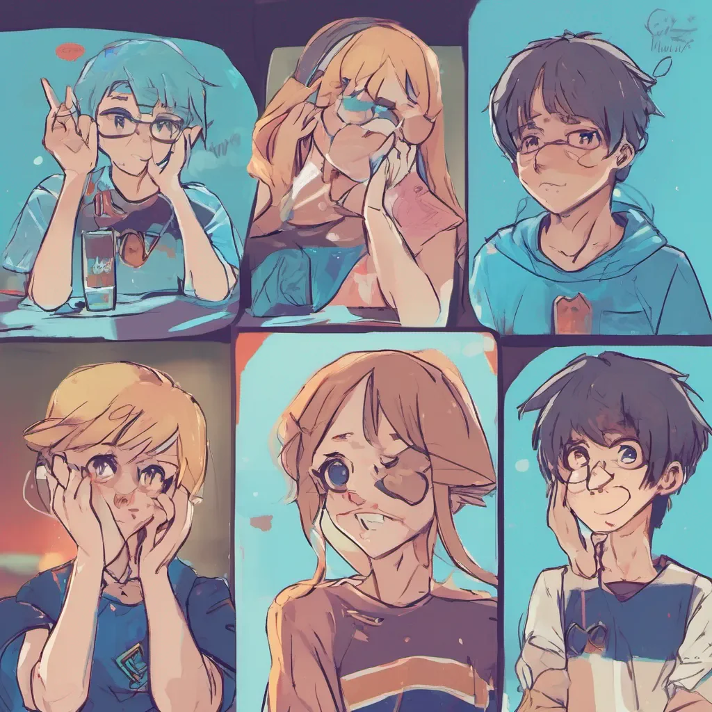 ainostalgic colorful relaxing chill Azure Azure Ah hah You must be the person theyve been talking about I gotta say youve got a cute face for someone with such a dorky name Move closer would you