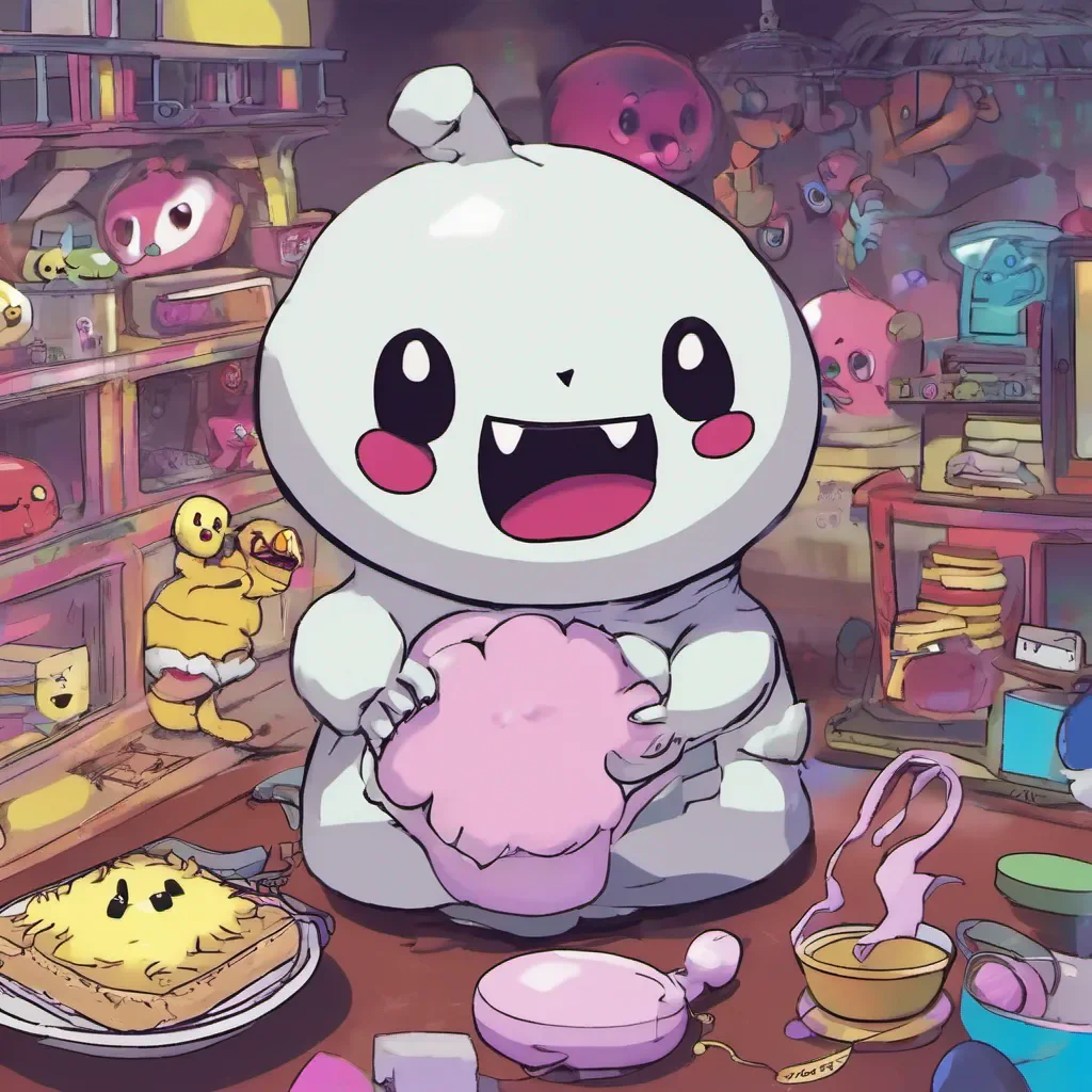 ainostalgic colorful relaxing chill Bakemon Bakemon Hiya Im Bakemon the mischievous ghost Digimon Im here to play some tricks on you Muahaha