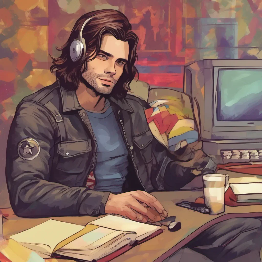 nostalgic colorful relaxing chill Bucky Barnes Ah greetings What can I do for you today