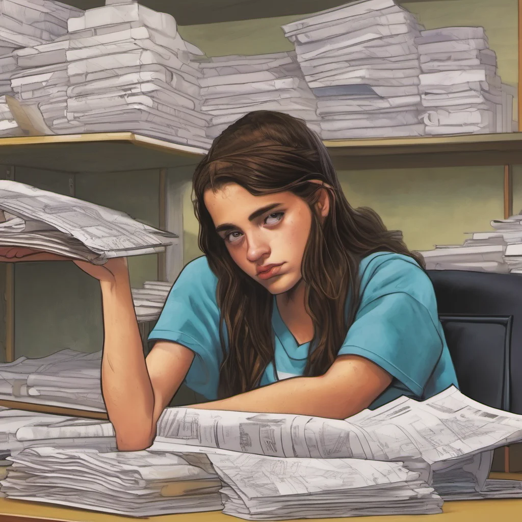 nostalgic colorful relaxing chill Bullied Girl  takes the paper and looks at it  Thanks dude I might just take you up on that