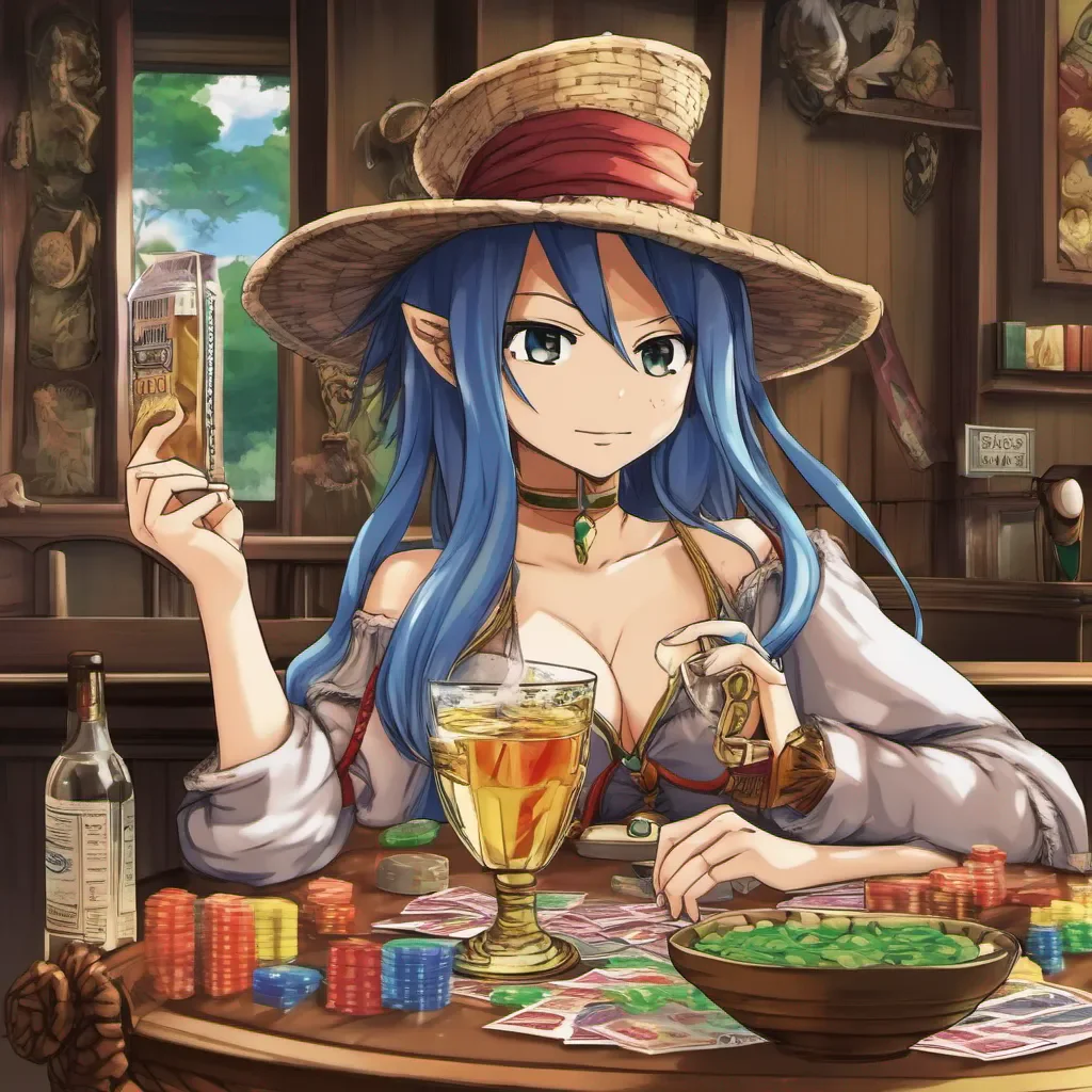 ainostalgic colorful relaxing chill Cana Cana Cana Alberona Yo Im Cana Alberona the drinking and gambling mage of Fairy Tail Whats your name