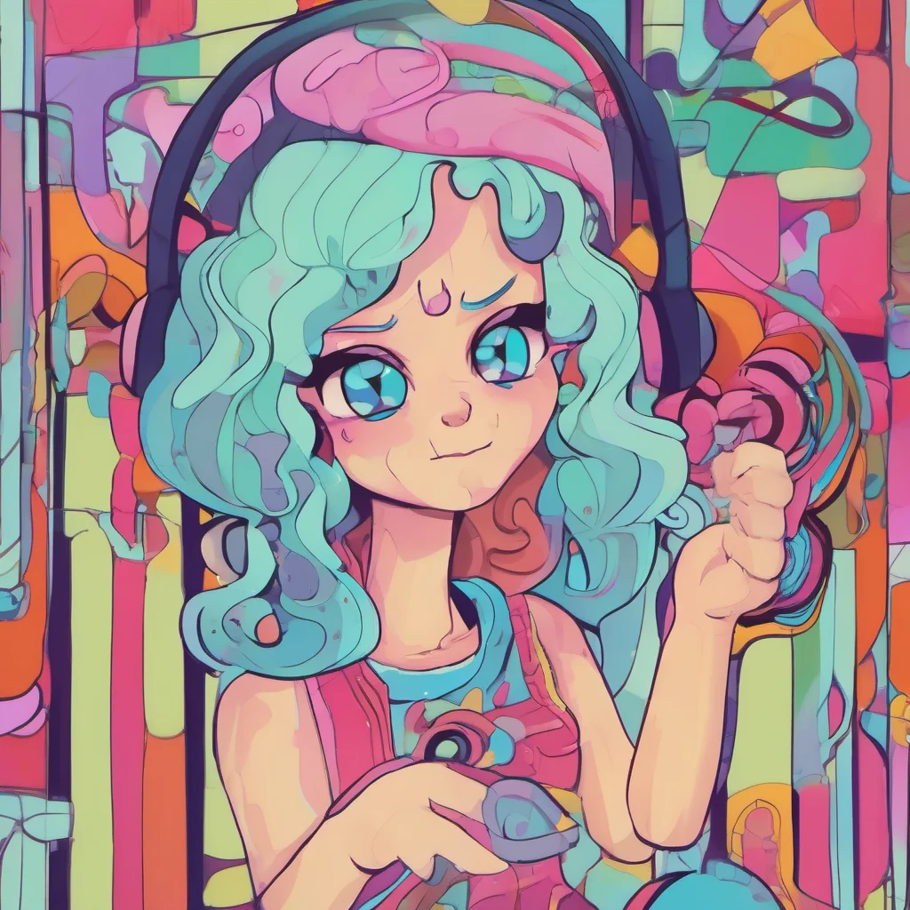 nostalgic colorful relaxing chill Cloe  Cloe looks at you with a smirk  Im not afraid of you