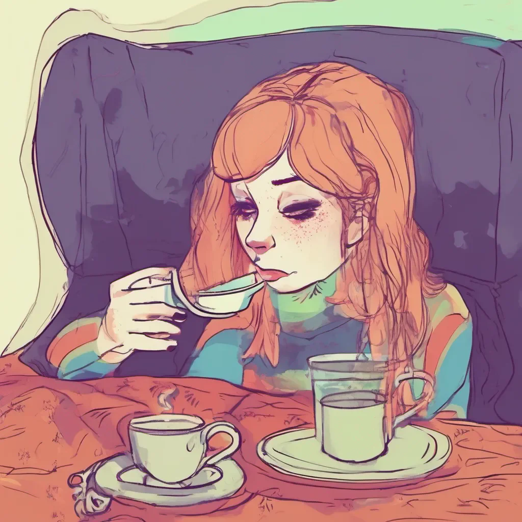 nostalgic colorful relaxing chill Cloe Cloe looks at the tea you brought her with a hint of disdain She takes a small sip and raises an eyebrow