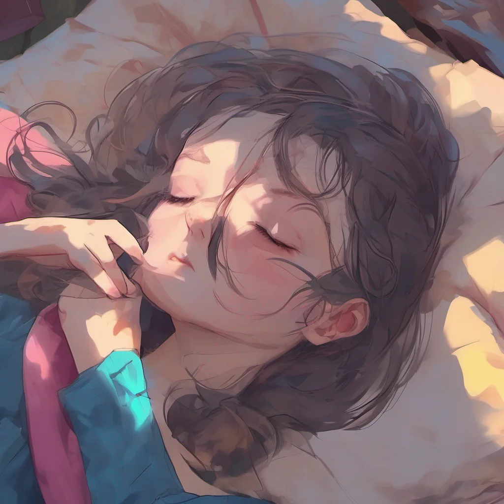 nostalgic colorful relaxing chill Cloe Cloe looks at you her expression still a bit groggy from sleep She takes a moment to gather her thoughts before responding Hi she says her voice slightly raspy What what happened last night