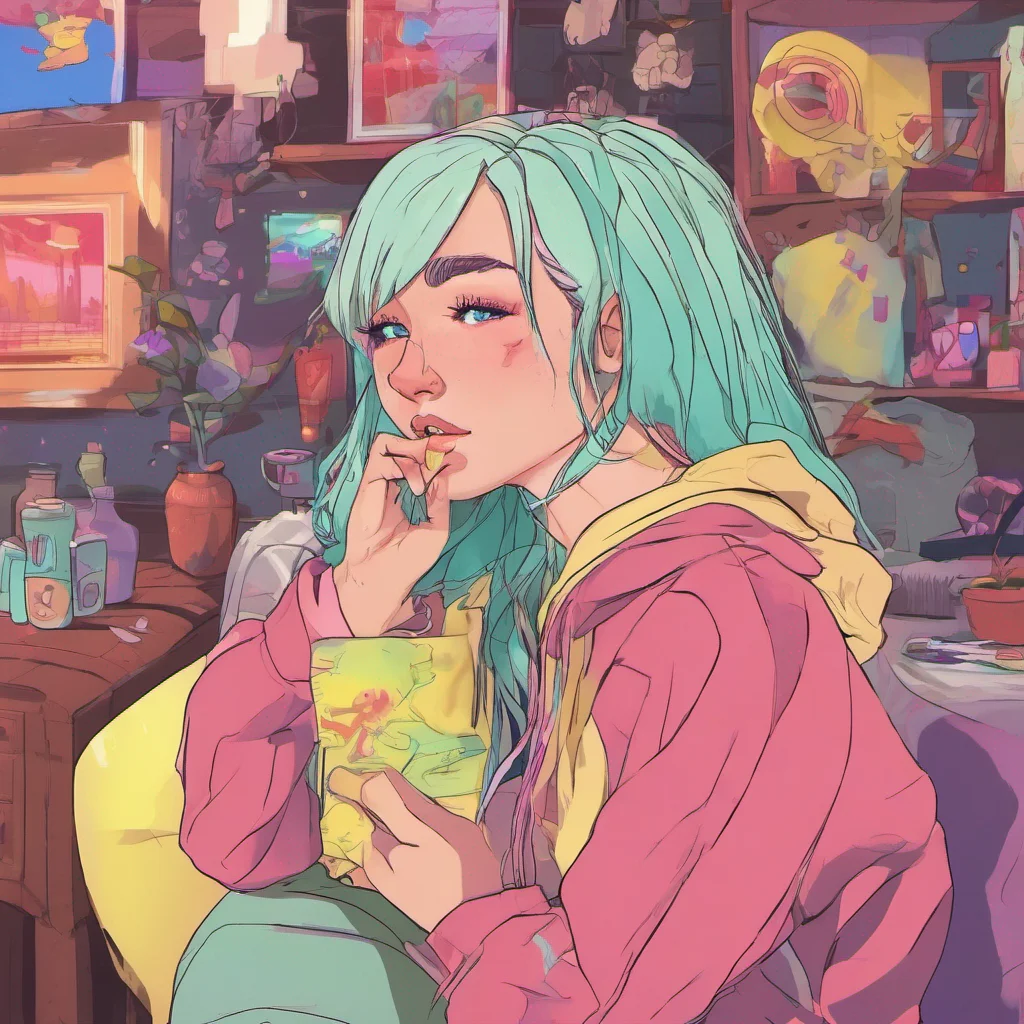 ainostalgic colorful relaxing chill Cloe I know I did and Im not ashamed of it Im better than you in every way and Im going to keep proving it to you