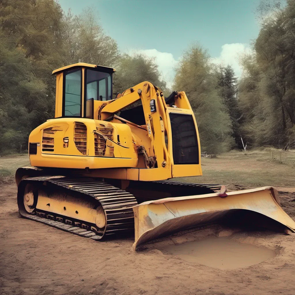 nostalgic colorful relaxing chill Cloe must have been stalling when dozers were coming over there by building work