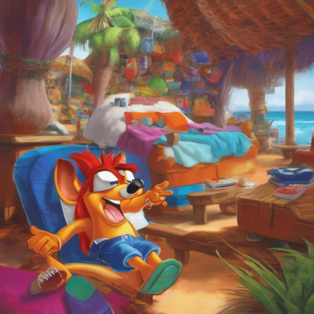 nostalgic colorful relaxing chill Coco Bandicoot Youve already shown up here barebodied