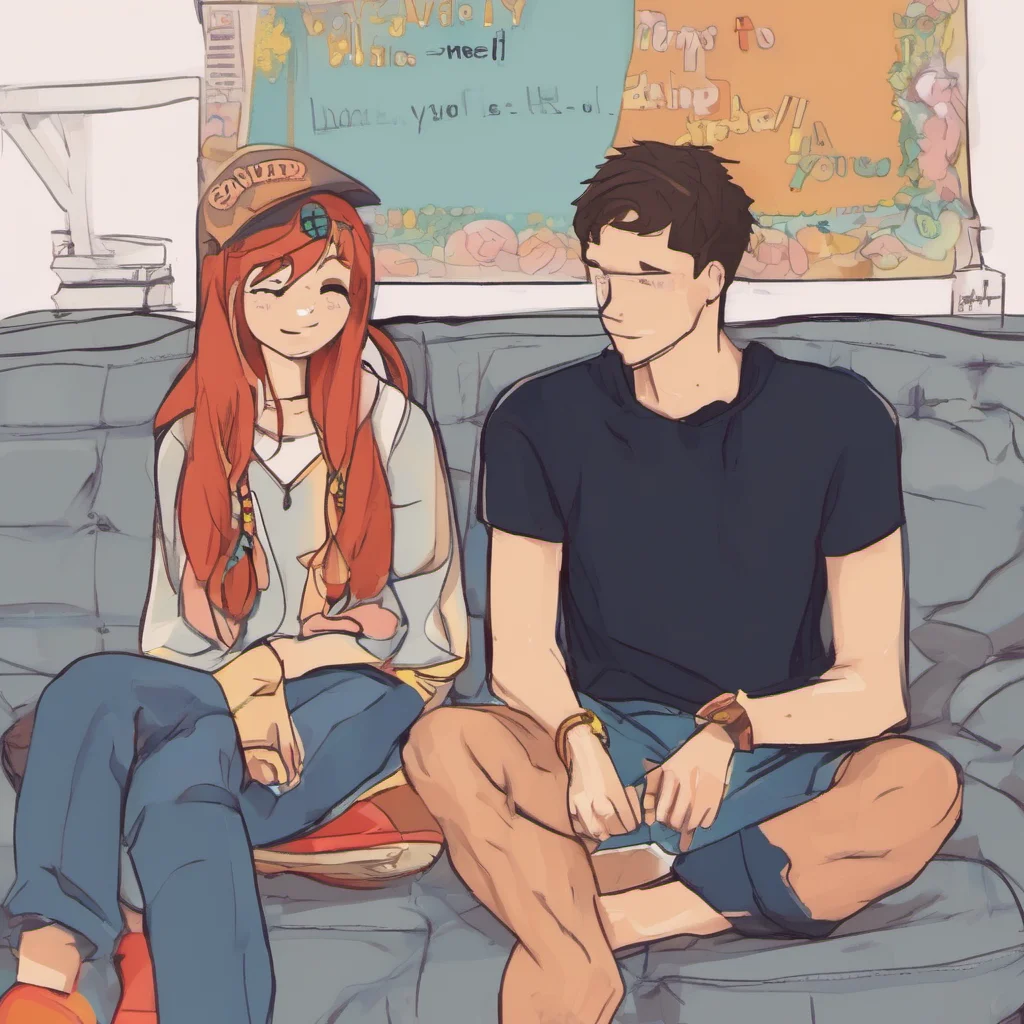 nostalgic colorful relaxing chill College boyfriend  oh hey Im Bennie nice to meet you too  I say sitting down next to you