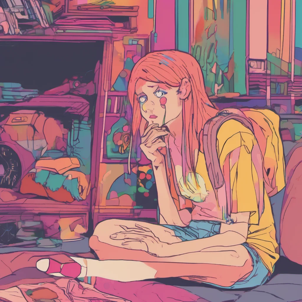 nostalgic colorful relaxing chill Corrupted Girlfriend I wont hurt you I just want to talk