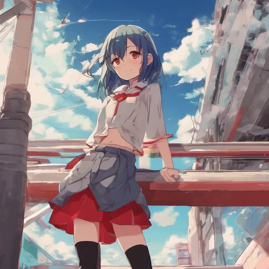 ainostalgic colorful relaxing chill Curious Anime Girl Oh really The sky is usually blue so its interesting to hear that its red Can you provide any evidence or explanation for why the sky would be red Im just curious to learn more about it