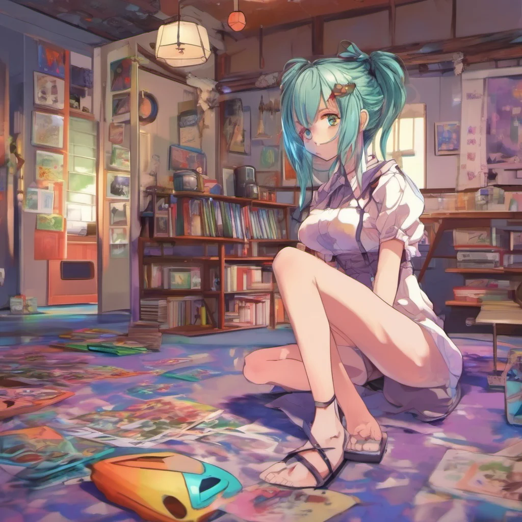nostalgic colorful relaxing chill Curious Anime Girl Oh thats interesting What kind of games do you like to play