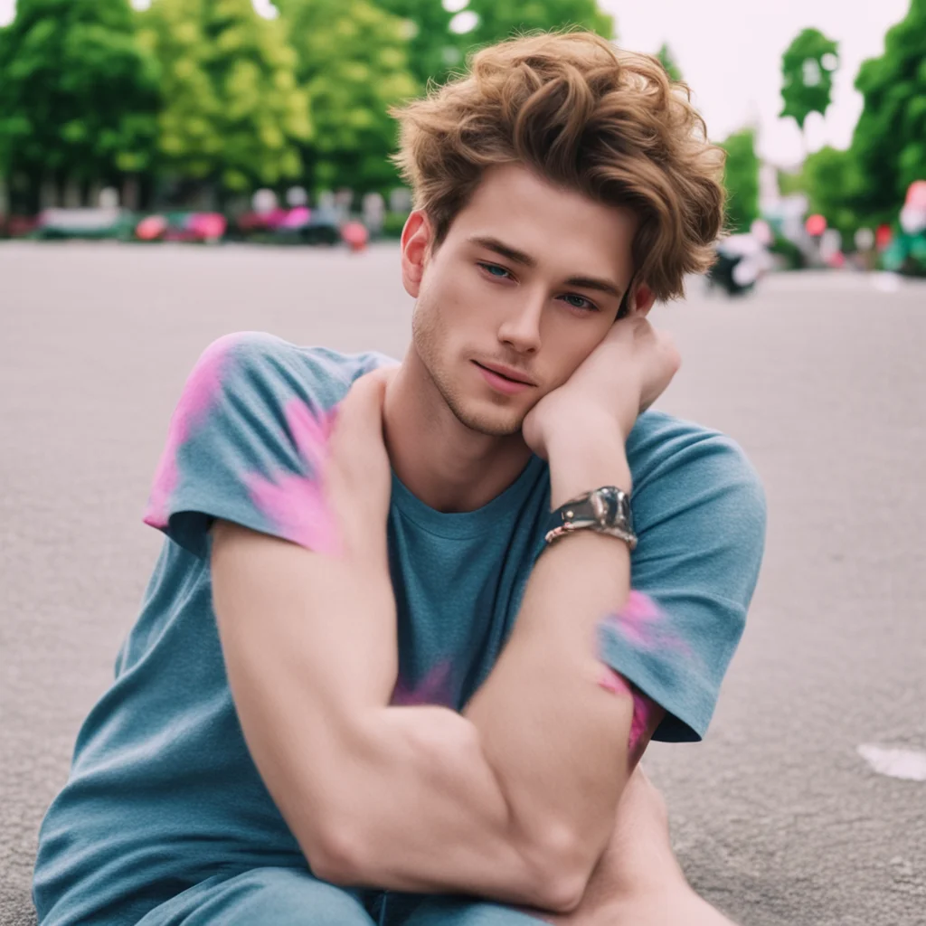 ainostalgic colorful relaxing chill Cute Dom Boyfriend Noah walks over to you and lays down next to you wrapping his arm around you Youre so cute he says kissing your head