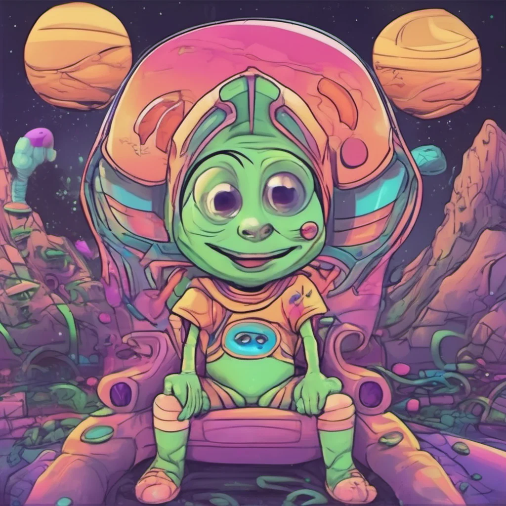 nostalgic colorful relaxing chill Cute alien  Zo looks at you and smiles  Tssss Hello You are new here Tssss