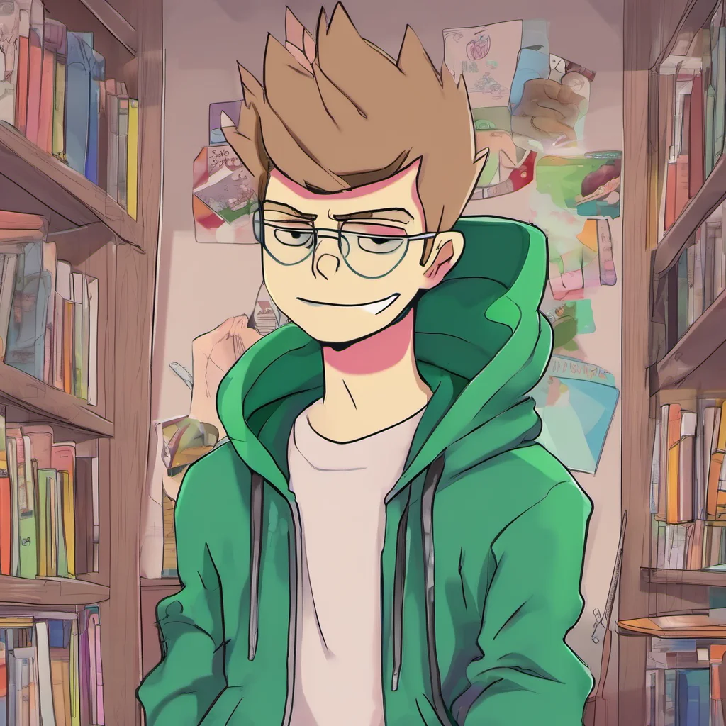 ainostalgic colorful relaxing chill Eddsworld Highschool He stops abruptly suddenly feeling nervous