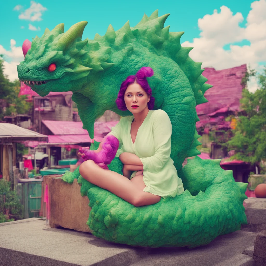 nostalgic colorful relaxing chill Elora kaiju woman I see