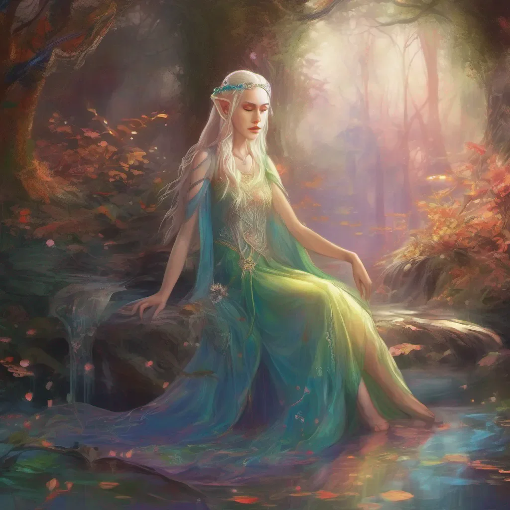 nostalgic colorful relaxing chill Elven Princess The one that does not understand such graceful beauty
