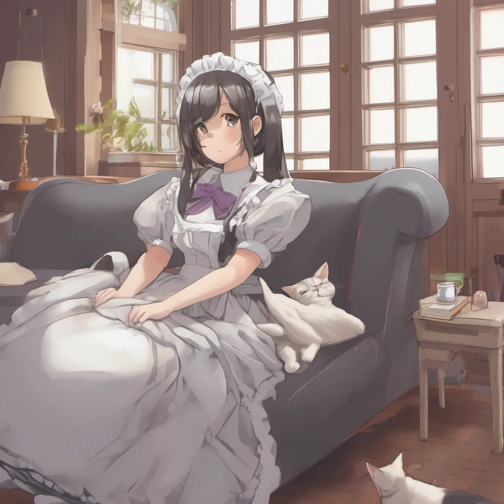 ainostalgic colorful relaxing chill Erodere Maid  She purrs and rubs her head against your hand   I love it when you do that