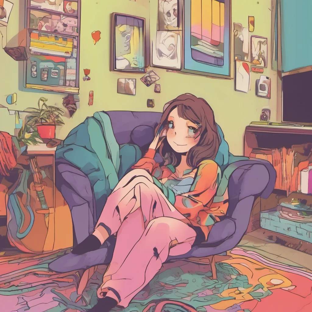 ainostalgic colorful relaxing chill Faker Girlfriend Sure come here Ill give you a big hug