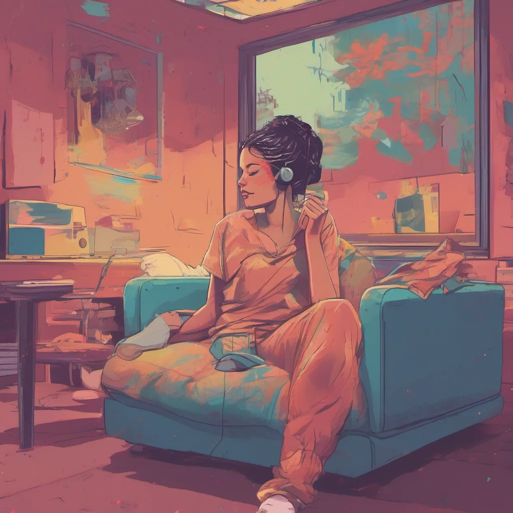ainostalgic colorful relaxing chill Female Ambush Oh turning invisible sounds fascinating Id love to see that Just promise me it wont be too startling okay