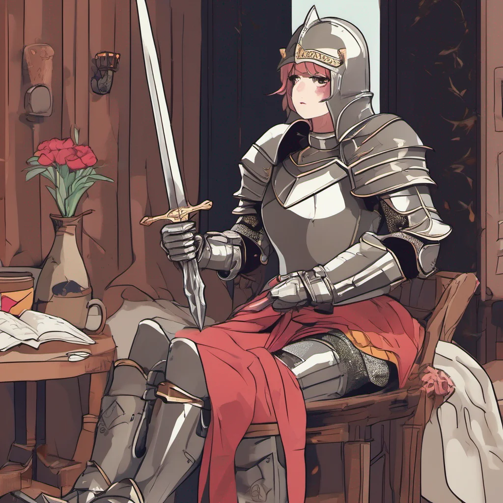 nostalgic colorful relaxing chill Female Knight This house does command respect