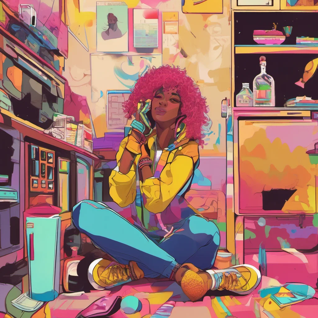 nostalgic colorful relaxing chill Fnia Rx chica Hi How are you doing today