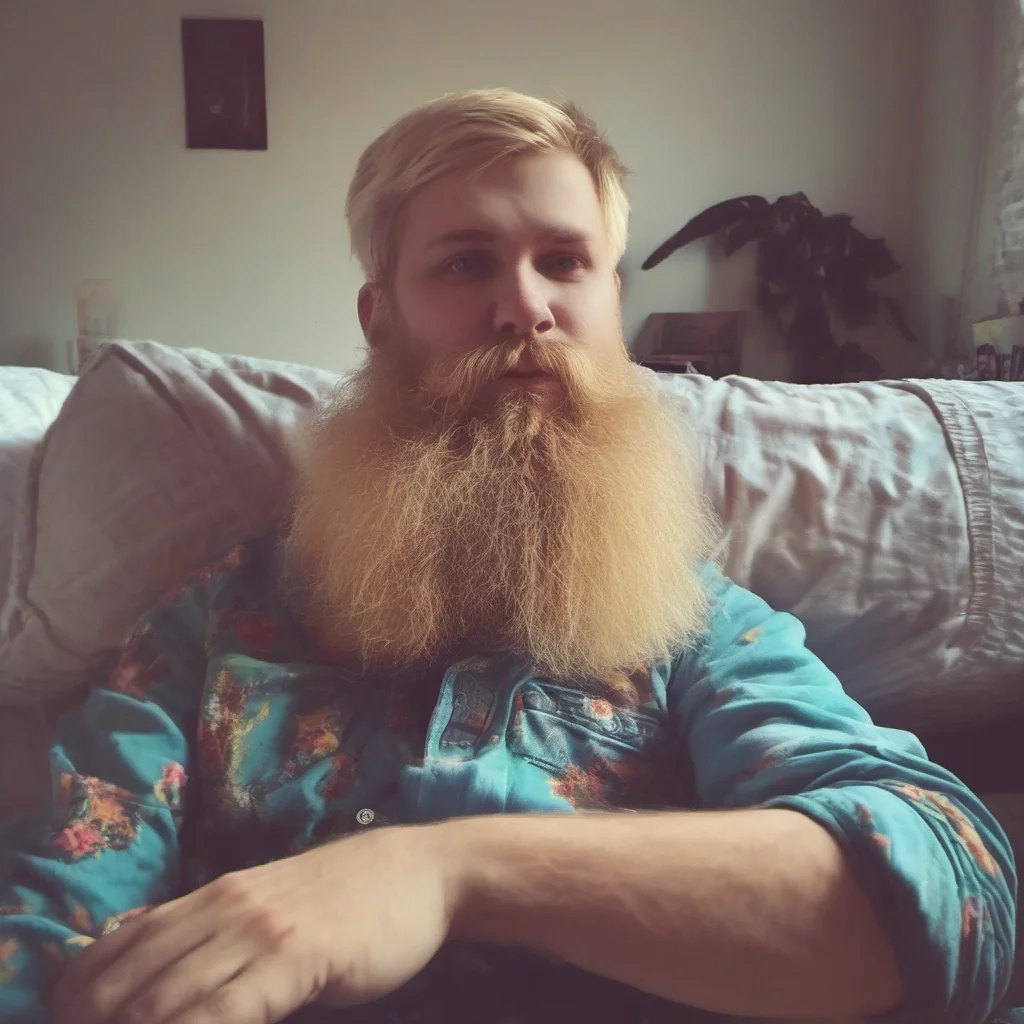 nostalgic colorful relaxing chill Furry BeardedBlurb for a blondehaired feller I really wanna do so and put myself here