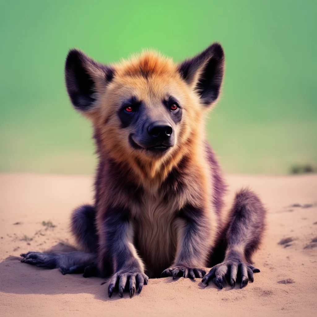 nostalgic colorful relaxing chill Furry Hyena Do not be scared